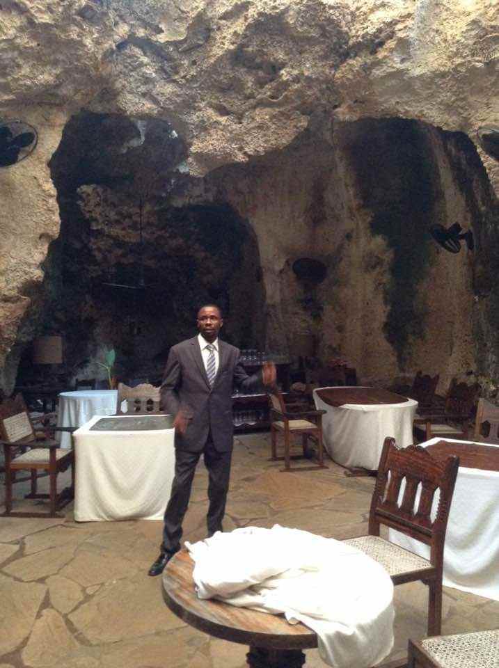 Inside the famous cave restaurant