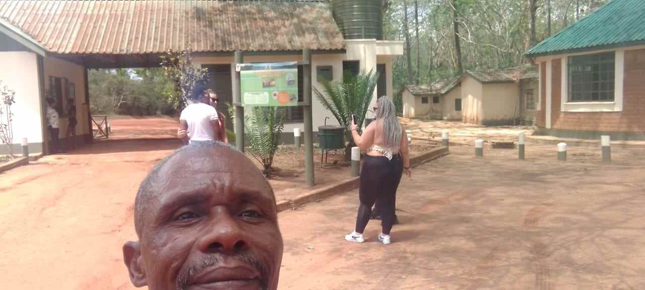 Guide selfie at the Shimba Hills entrance