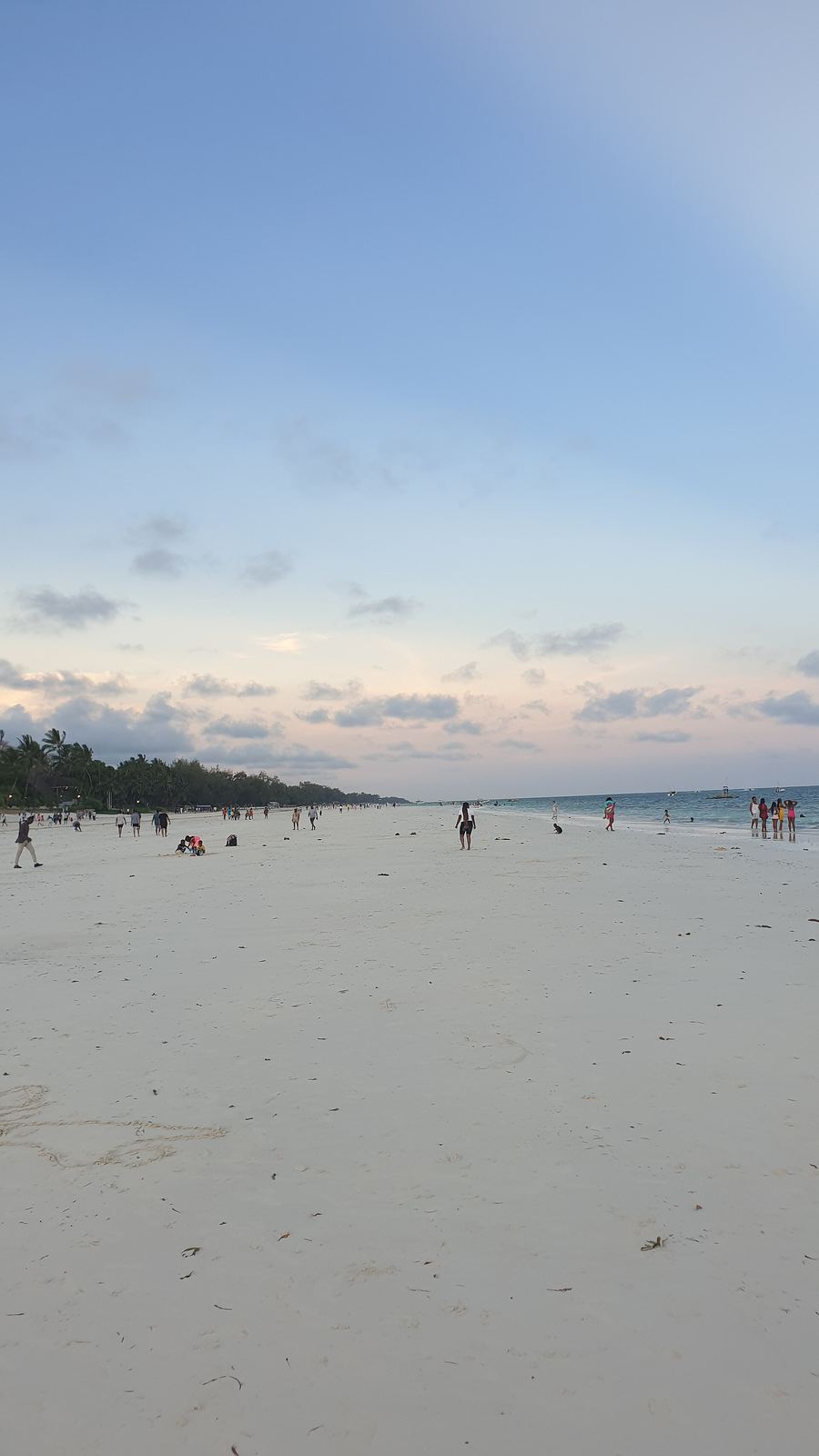 Diani Beach sandbank and palms